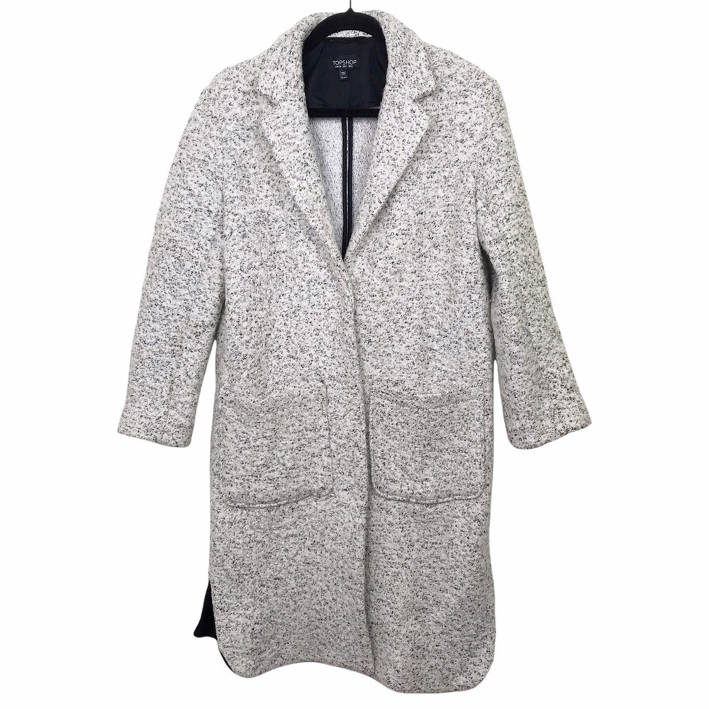 Topshop Longline Wool Blend Duster Coat
